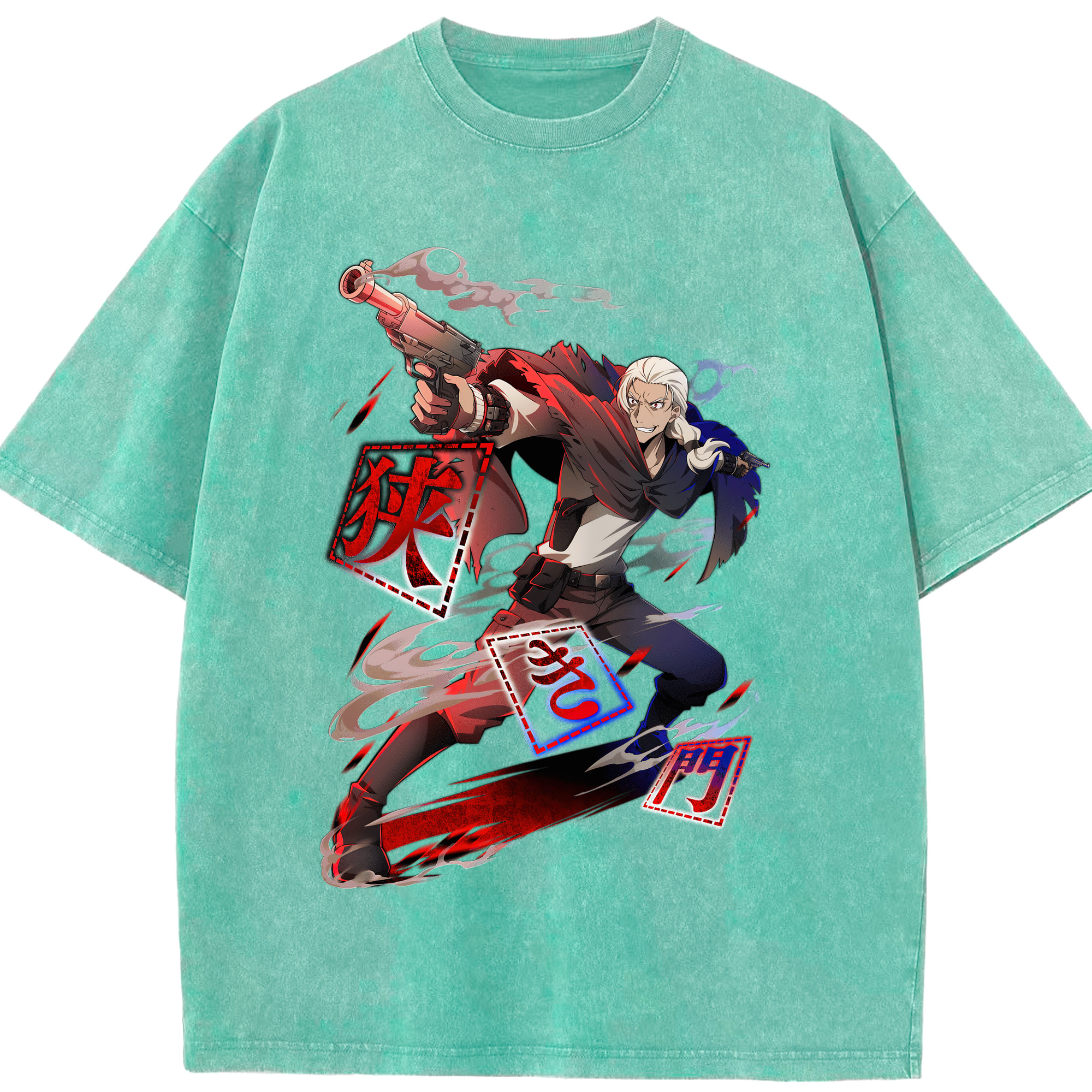 （画像用） 文豪ストレイドッグス Bungo Stray Dogs 綿100% ヴィンテージ風 半袖Tシャツ（フロントプリント）